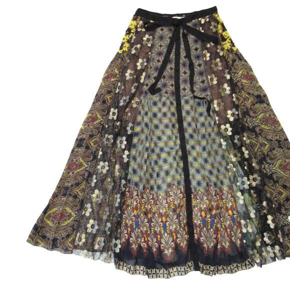 NWT Anthropologie Beguile by Byron Lars Petal Patch Maxi Skirt 2P Petite - Picture 8 of 12